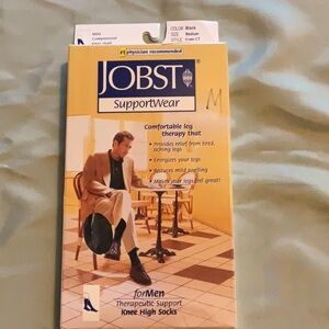 Men's Black knee high support/compression socks